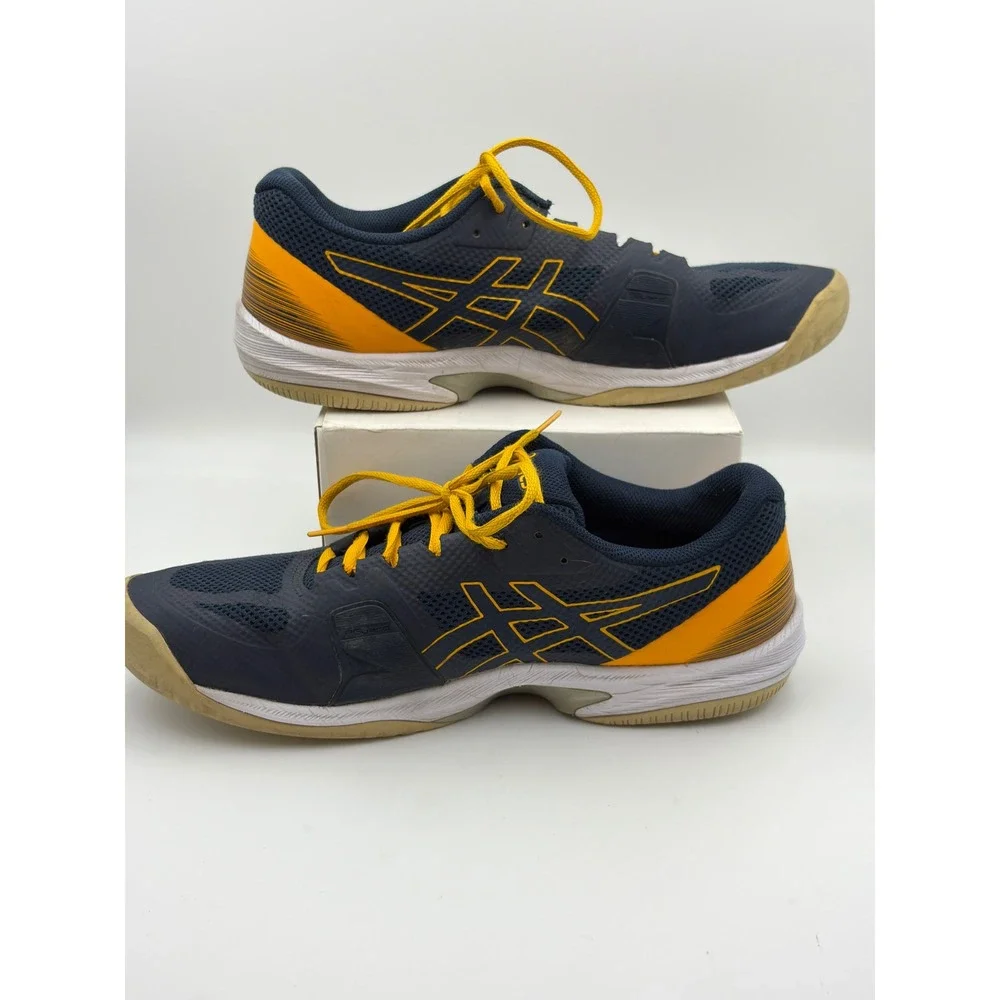 Asics Court Speed FF Mens 12 Tennis Shoes Navy Blue Yellow 1041A092